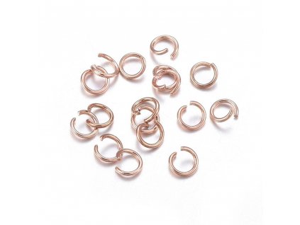 Spoj. kroužek nerez 4 mm rose gold