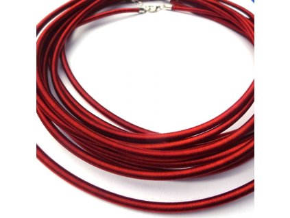 Hedvábný náhrdelník 3 mm hnědý