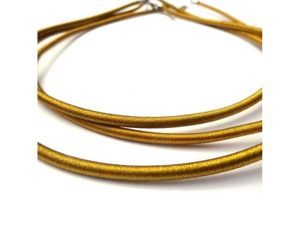 Hedvábný náhrdelník 3 mm zlatý