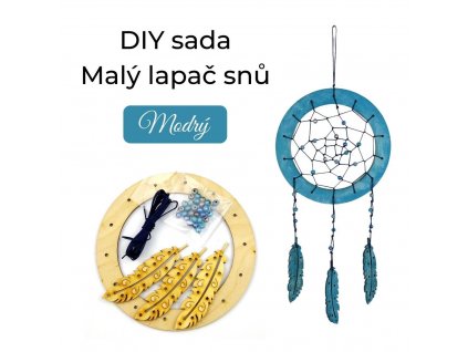 DIY sada Malý lapač snů modrý