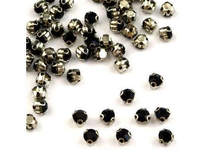 Našívací kamínky 3,2 mm černé