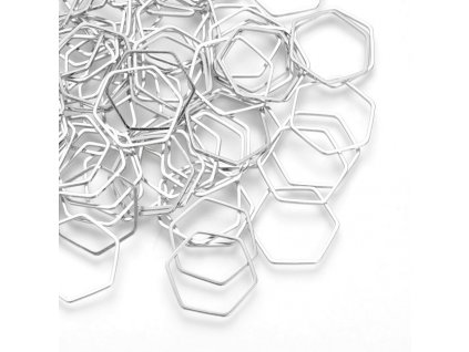 Hexagon nedělený stříbrný