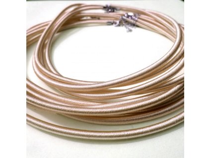 Hedvábný náhrdelník 3 mm moccha