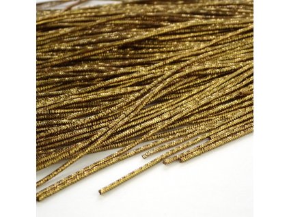 French wire hranatý 1 mm starozlatý