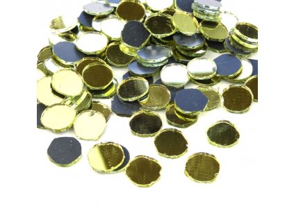 Zrcátko kulaté 10 mm zlaté