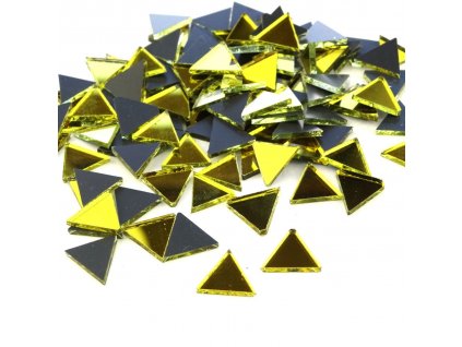 Zrcátko trojúhelník 10 mm zlatý