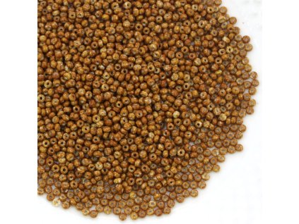 Preciosa rokajl 8/0 hnědý travertin