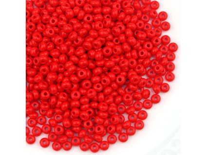 Preciosa rokajl 5/0 červený sytý