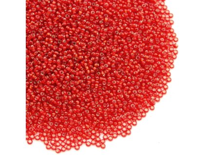 Preciosa rokajl 8/0 červený s průtahem