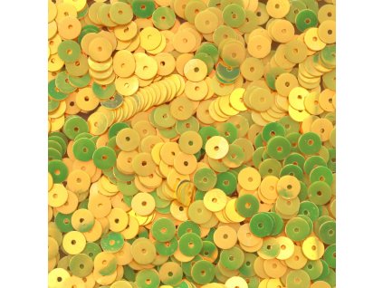 Flitry hladké 6 mm žluté metalické