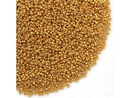 Preciosa rokajl 11/0 zlatý