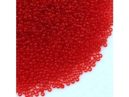 Preciosa rokajl 10/0 červený průhl.