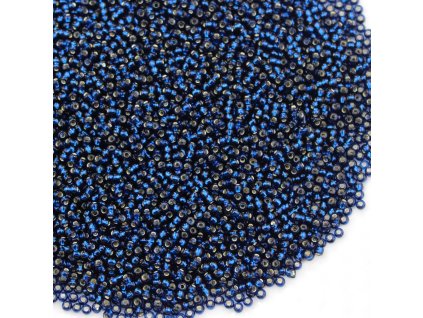 Preciosa rokajl 11/0 tm.modrý průtah