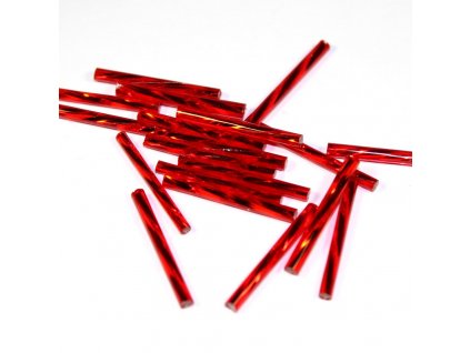 Trubičky kroucené 25 mm červené