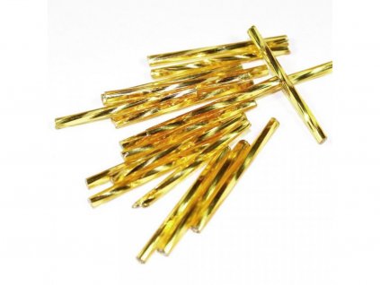 Trubičky kroucené 35 mm zlaté