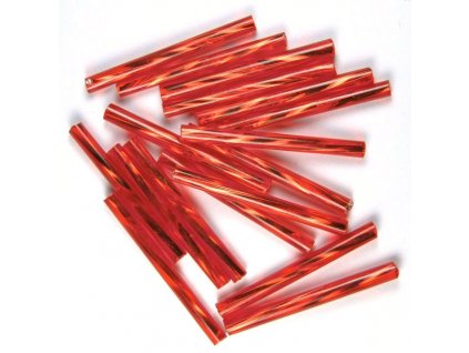 Trubičky kroucené 35 mm červené