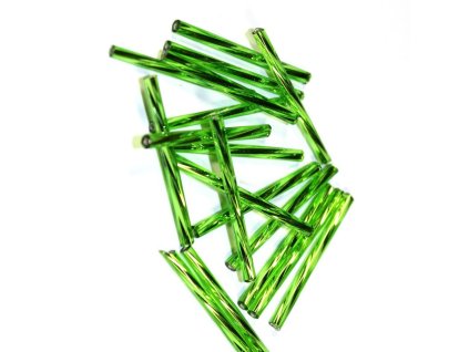 Trubičky kroucené 35 mm zelené