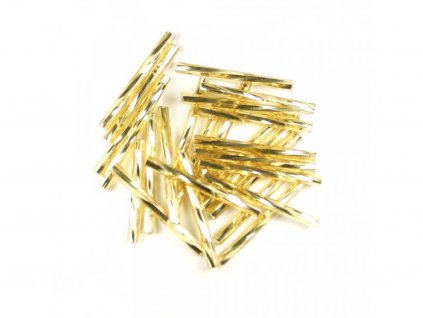Trubičky kroucené 15 mm zlaté