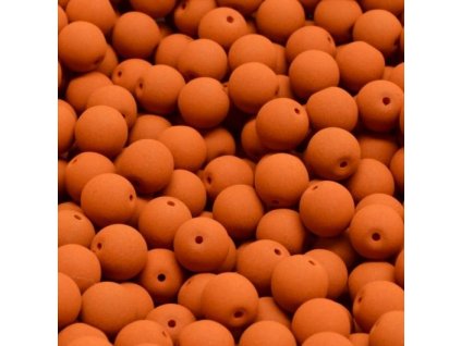 Kuličky 6 mm neon oranžové mat