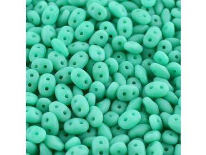 Superduo zelený tyrkys matný