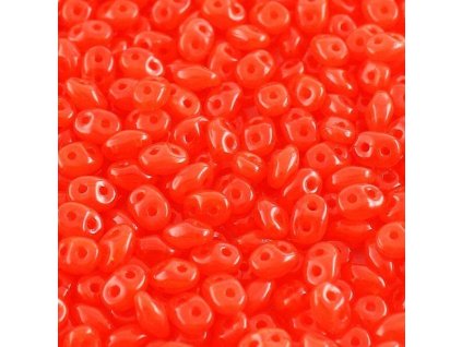 Superduo oranžový hyacint opál