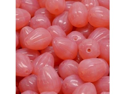 Korálky meloun kapka opálově růžové