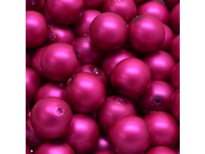 Voskované perly 10 mm růžové matné