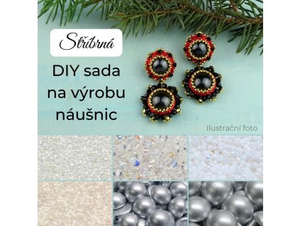 DIY sada Hvězdné náušnice: stříbrná