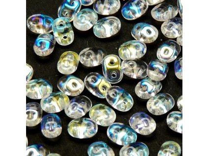 Superduo průhledný křišťál AB