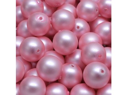 Voskované perly 10 mm růžové