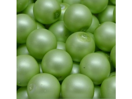 Voskované perly 12mm světle zelené