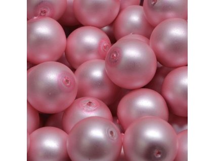Voskované perly 12mm růžové