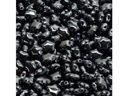 Korálky hvězdičky 6mm černé