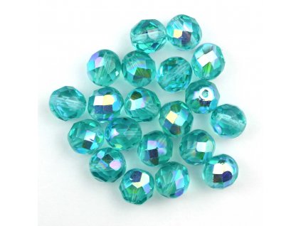 Ohňovky 8 mm průhledné tyrkysové AB