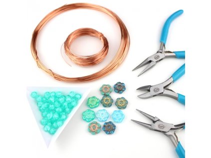 Sada na wire wrapping s kytičkami