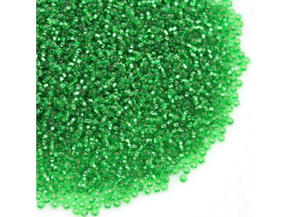 Preciosa rokajl 10/0 zelený, stř. průtah
