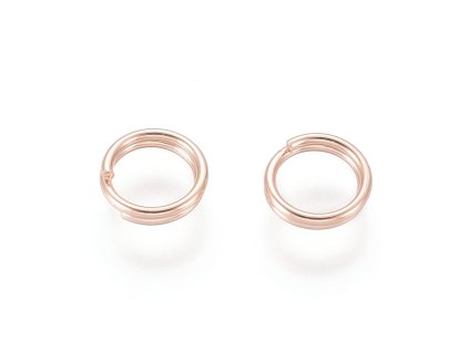 Dvojitý spoj. kroužek nerez 5 mm rose gold