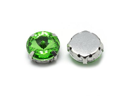 Našívací kameny rivoli 8 mm zelené