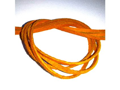 Kožený řemínek oranžový