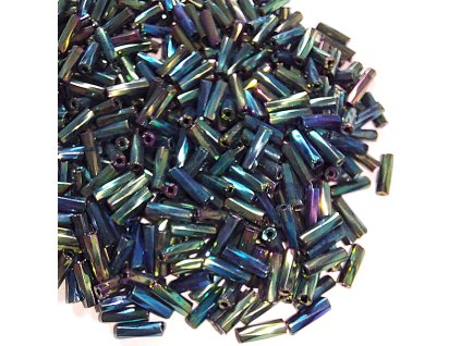Preciosa rokajl sekaný 7x2mm zelený iris kroucený