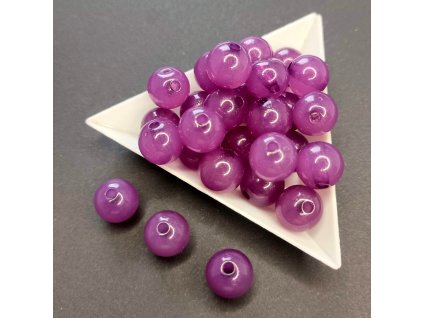 Plastové korálky 11 mm opál fialové