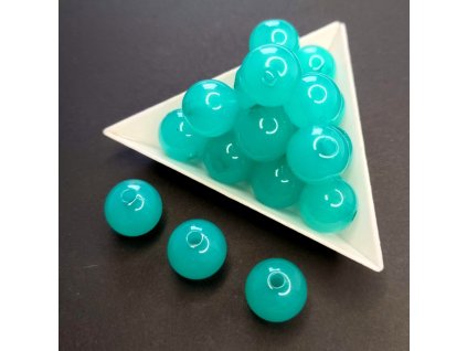 Plastové korálky 13 mm opál tyrkysové