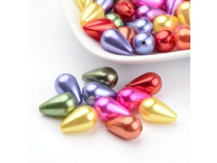 Plastová kapka 16 x10 mm mix