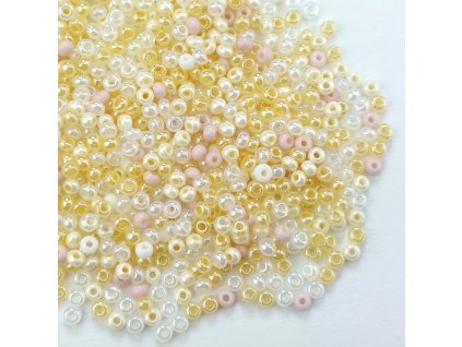 Preciosa rokajl 6/0 mix krémový