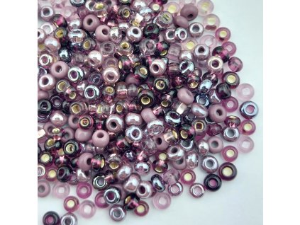 Preciosa rokajl 8/0 mix fialový