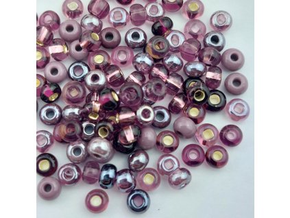 Preciosa rokajl 6/0 mix fialový