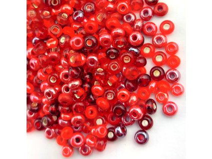 Preciosa rokajl 8/0 mix červený