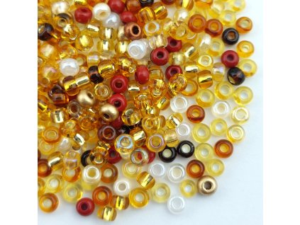 Preciosa rokajl 8/0 mix vánoční