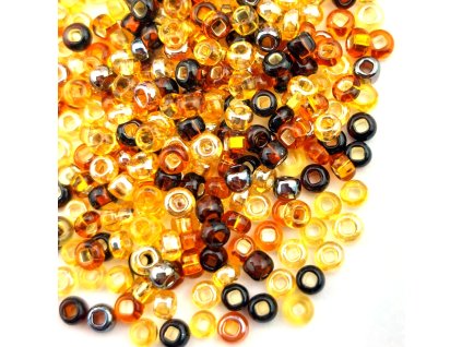 Preciosa rokajl 8/0 mix hnědý