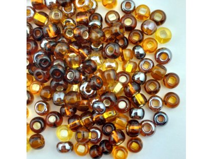 Preciosa rokajl 6/0 mix hnědý